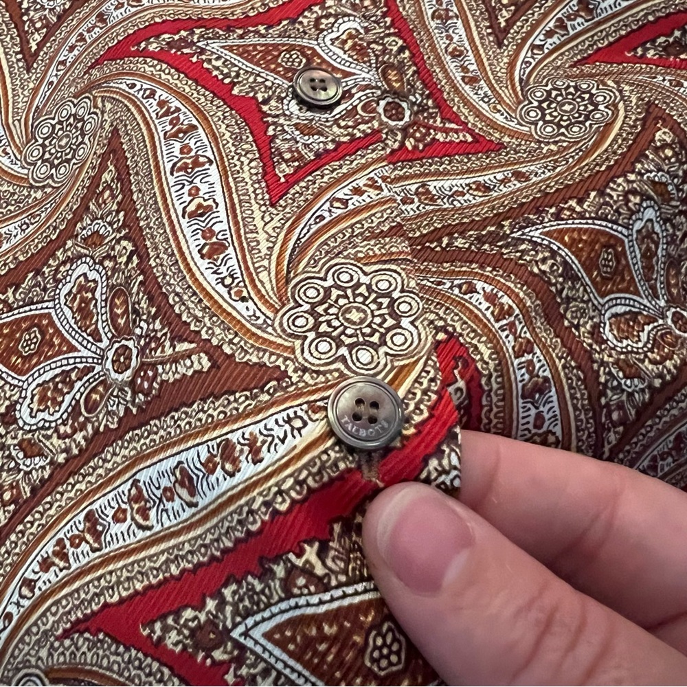 Talbots Paisley Blouse - Red and Brown - Picture 10 of 14